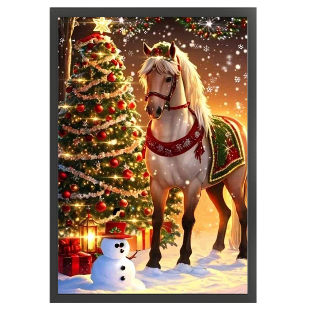 Christmas Horse - 11CT Stamped Cross Stitch 40*60CM