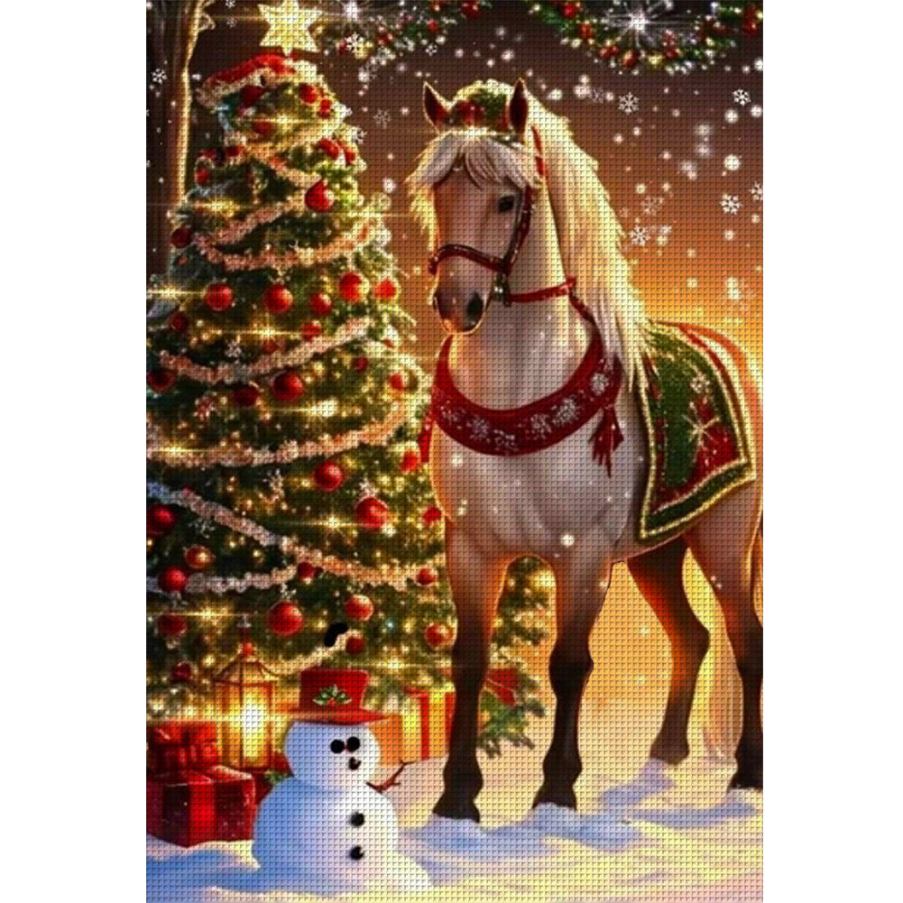 Christmas Horse - 11CT Stamped Cross Stitch 40*60CM