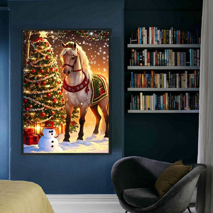 Christmas Horse - 11CT Stamped Cross Stitch 40*60CM