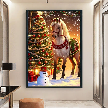 Christmas Horse - 11CT Stamped Cross Stitch 40*60CM