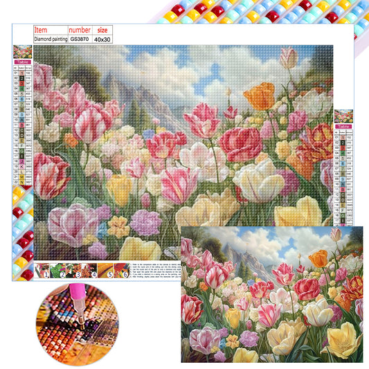 Flower Cluster Bouquet - Full Square Drill Diamond Painting 40*30CM