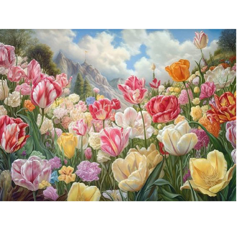 Flower Cluster Bouquet - Full Square Drill Diamond Painting 40*30CM