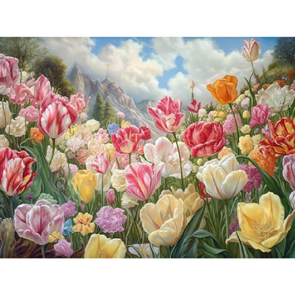 Flower Cluster Bouquet - Full Square Drill Diamond Painting 40*30CM