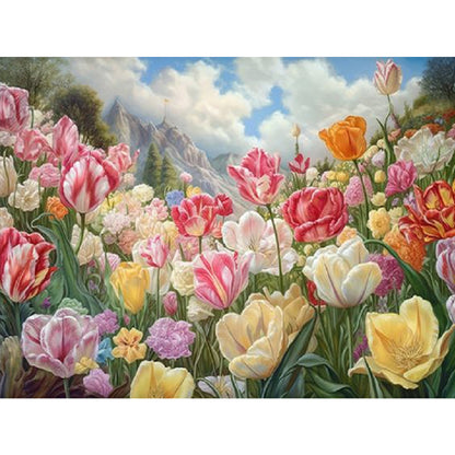 Flower Cluster Bouquet - Full Square Drill Diamond Painting 40*30CM