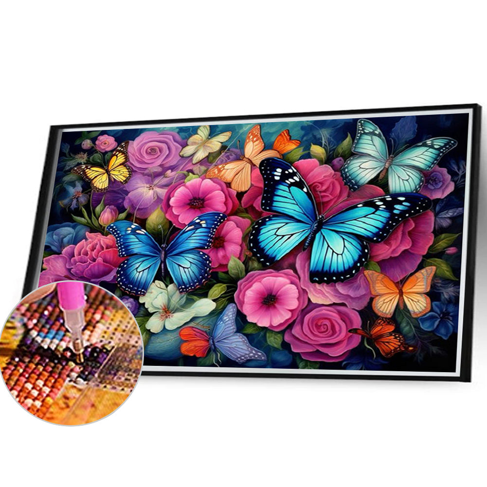 Flower Cluster Bouquet - Full Square Drill Diamond Painting 40*30CM