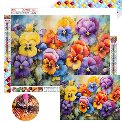 Flower Cluster Bouquet - Full Square Drill Diamond Painting 40*30CM