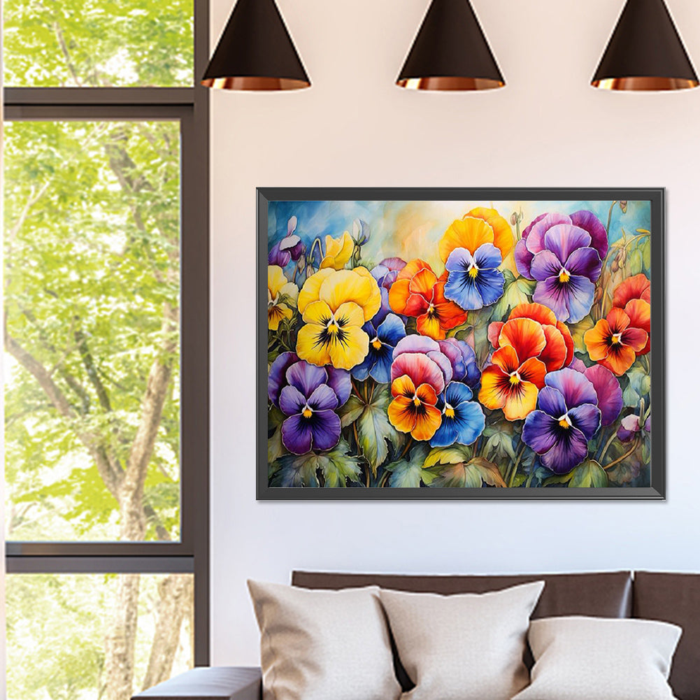 Flower Cluster Bouquet - Full Square Drill Diamond Painting 40*30CM