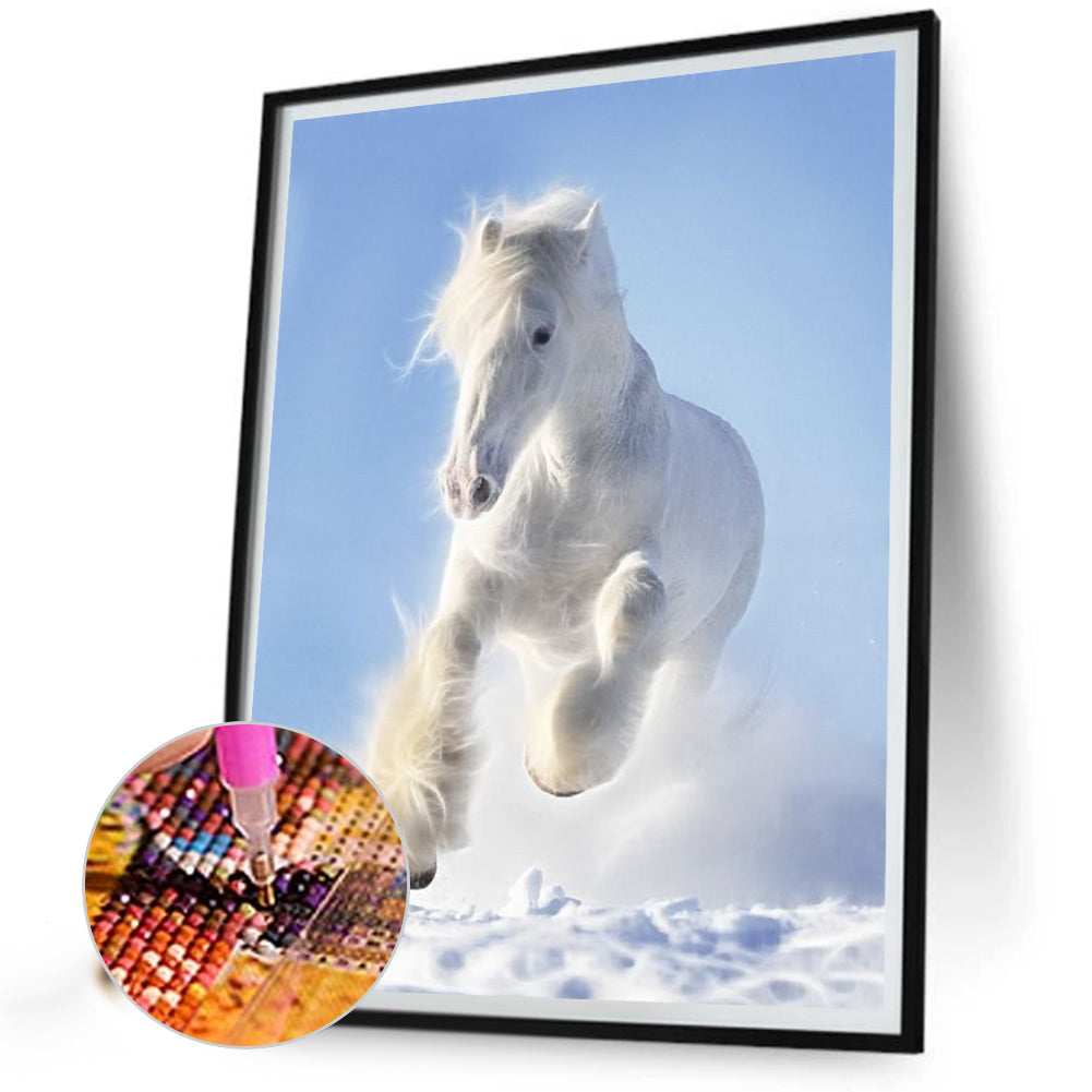 White Horse - Full Square Drill Diamond Painting 30*40CM