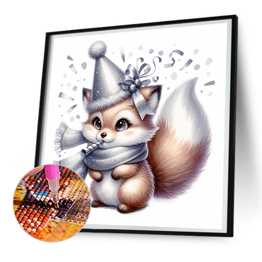 Shiny Animal Squirrel - Full Round Drill Diamond Painting 30*30CM
