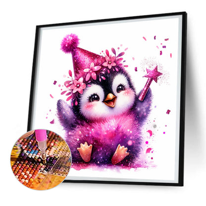 Shiny Animal Penguin - Full Round Drill Diamond Painting 30*30CM