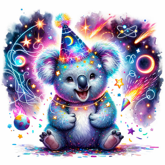 Shiny Animal Koala - Full Round Drill Diamond Painting 30*30CM