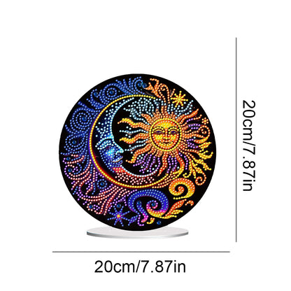 Sun and Moon Round Diamonds Painting Desktop Decor for Office Desktop Decor (#2)