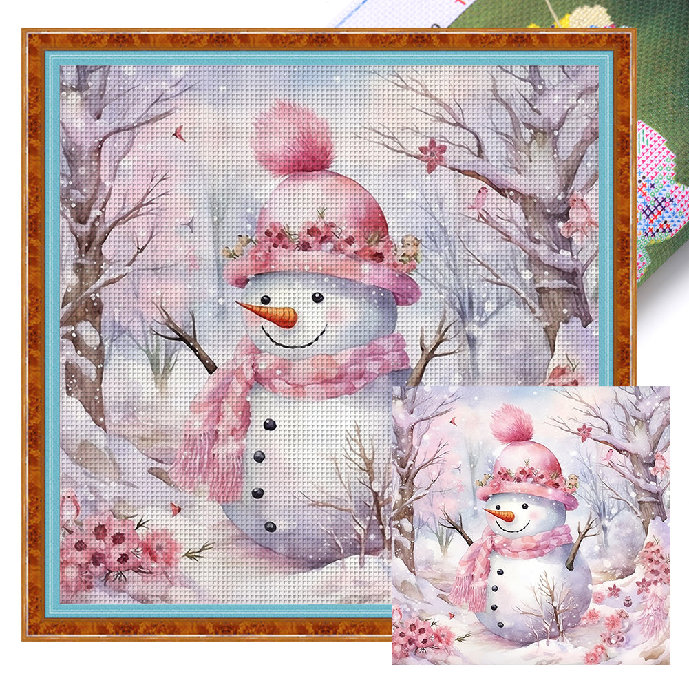 Snowman - 11CT Stamped Cross Stitch 40*40CM