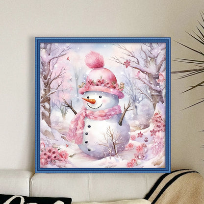 Snowman - 11CT Stamped Cross Stitch 40*40CM