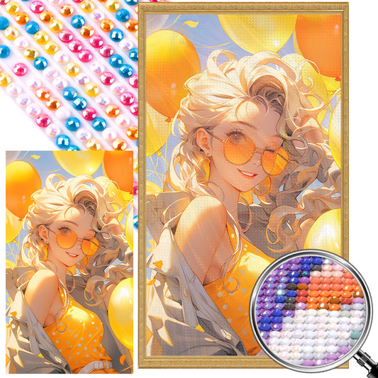 Bright Girl - Full Round AB Drill Diamond Painting 40*70CM