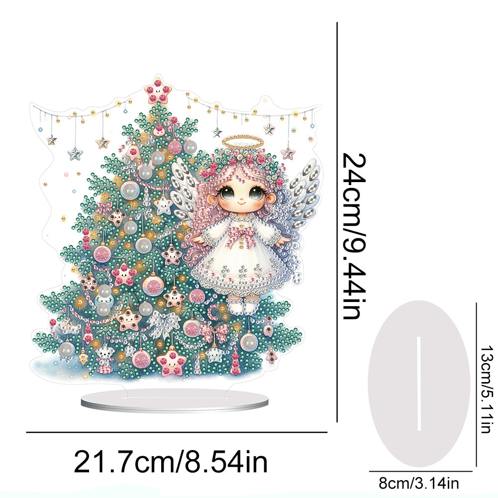 Acrylic Little Angel Special Shape+Round Diamonds Painting Desktop Decor (#2)