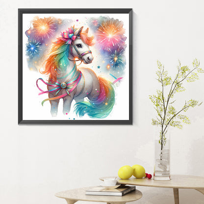 Shiny Animal Horse - Full Round Drill Diamond Painting 30*30CM