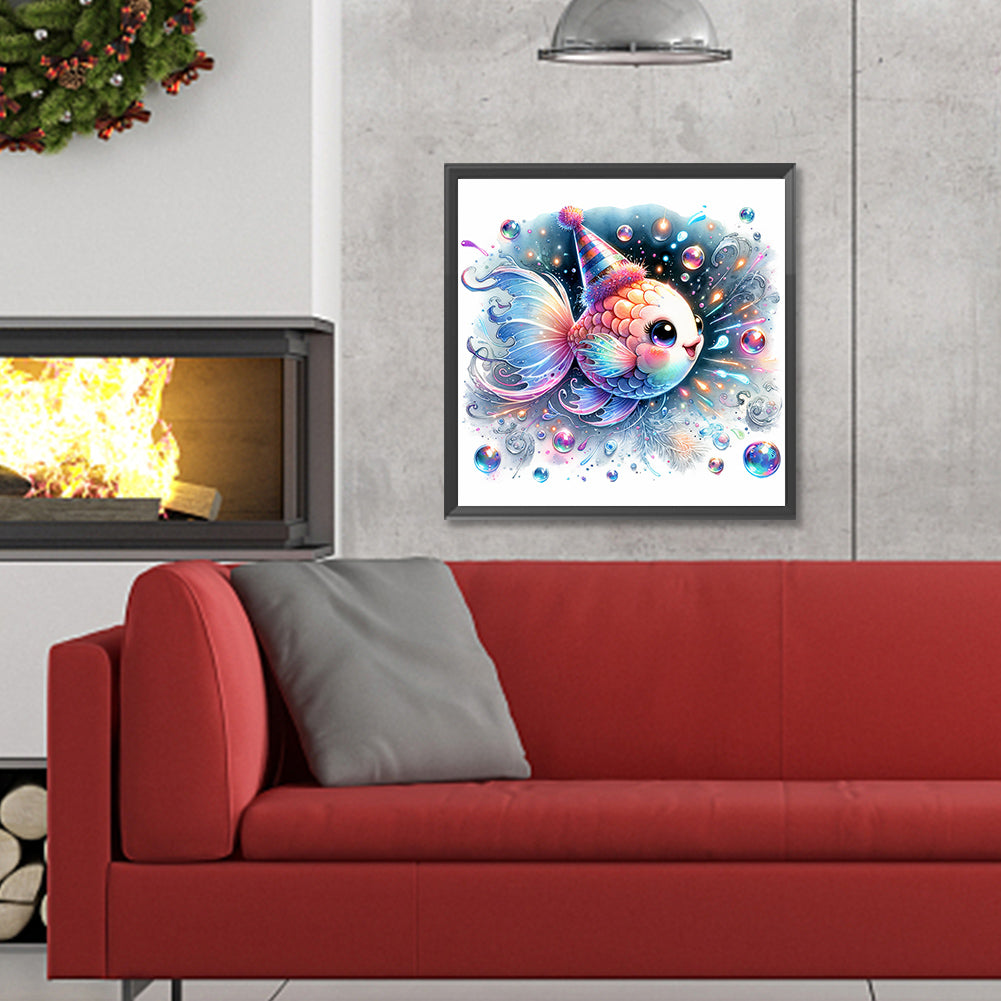 Shiny Animal Goldfish - Full Round Drill Diamond Painting 30*30CM