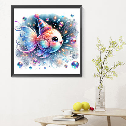 Shiny Animal Goldfish - Full Round Drill Diamond Painting 30*30CM