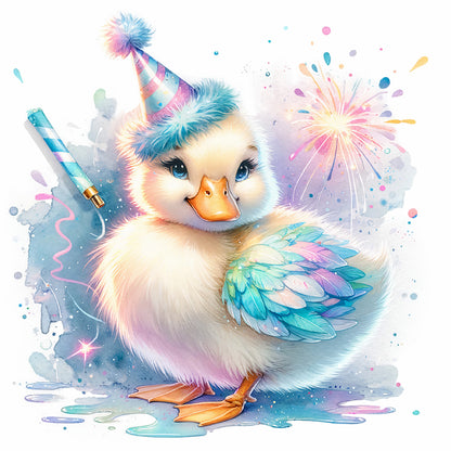 Shiny Animal Duck - Full Round Drill Diamond Painting 30*30CM