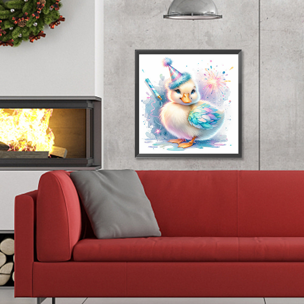 Shiny Animal Duck - Full Round Drill Diamond Painting 30*30CM