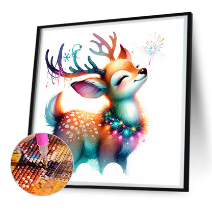 Shiny Animal Elk - Full Round Drill Diamond Painting 30*30CM