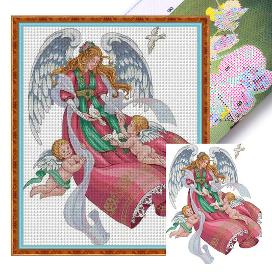 Angel Four - 14CT Stamped Cross Stitch 47*54CM