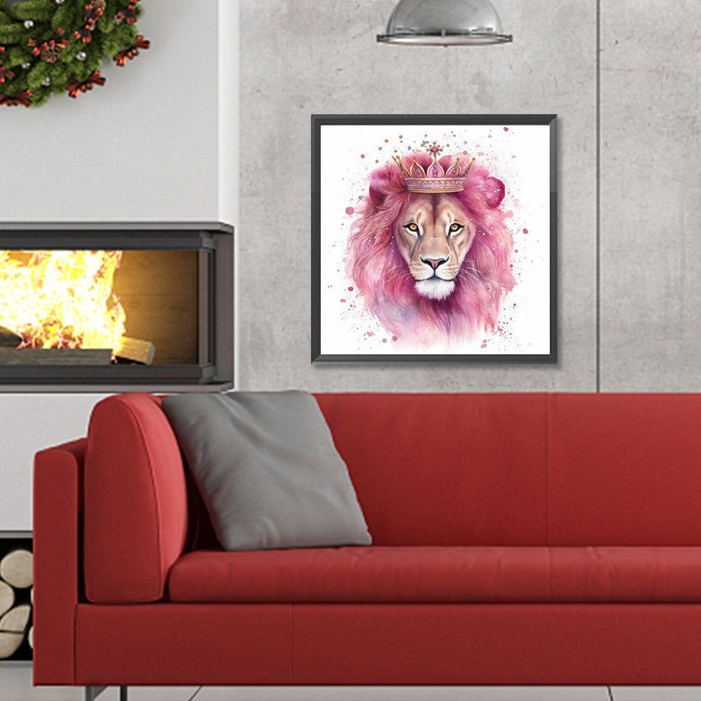 Lion - Full Round Drill Diamond Painting 30*30CM