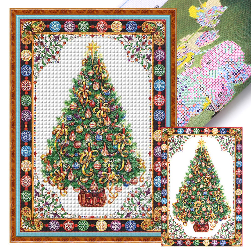 Christmas Tree - 11CT Stamped Cross Stitch 40*60CM