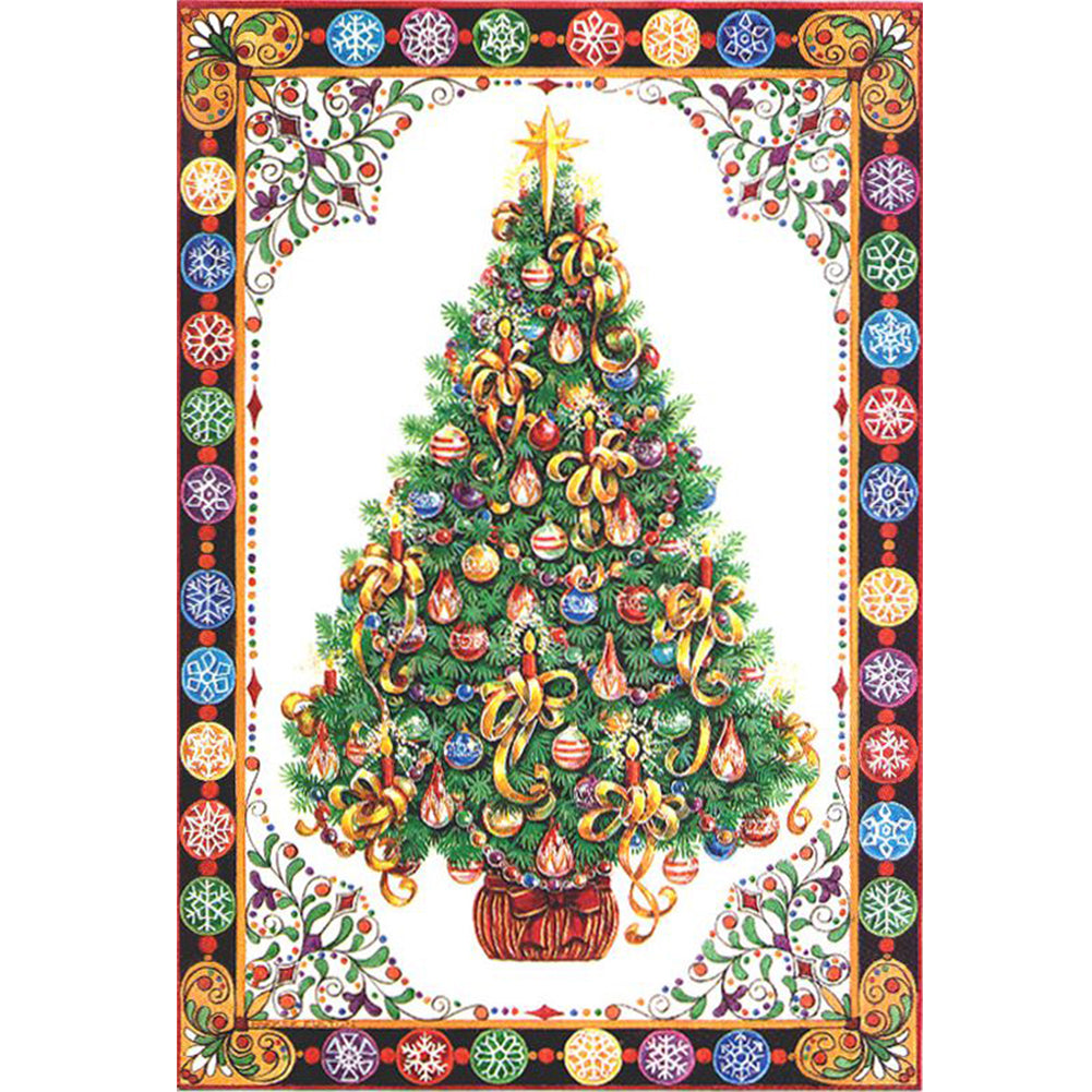 Christmas Tree - 11CT Stamped Cross Stitch 40*60CM