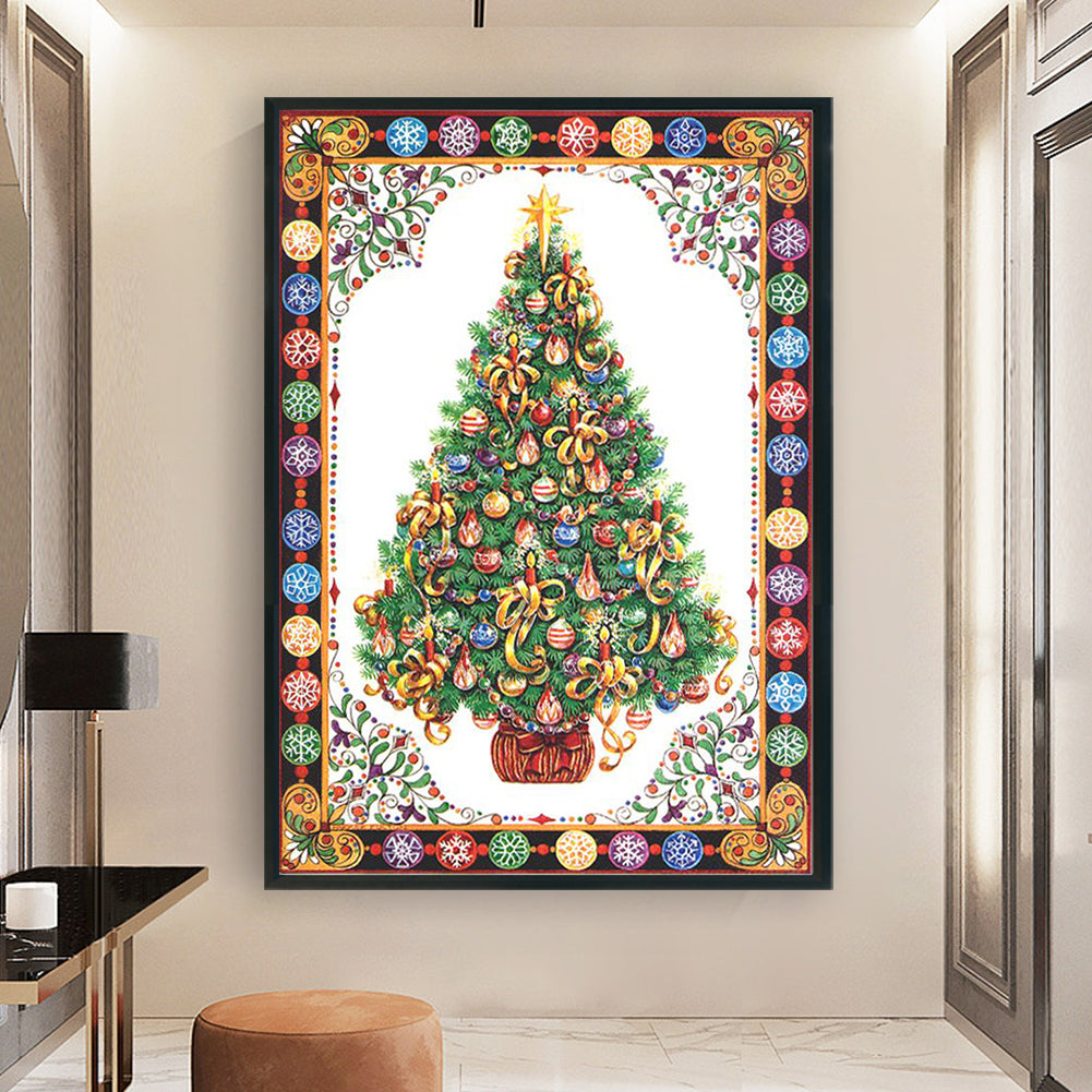 Christmas Tree - 11CT Stamped Cross Stitch 40*60CM