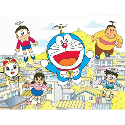 Doraemon And Friends - Full Round Drill Diamond Painting 40*30CM