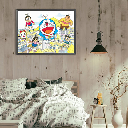 Doraemon And Friends - Full Round Drill Diamond Painting 40*30CM