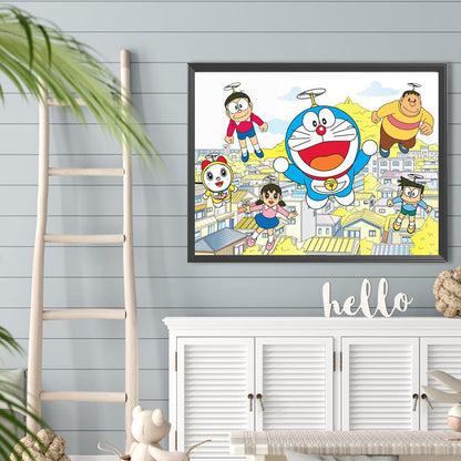 Doraemon And Friends - Full Round Drill Diamond Painting 40*30CM