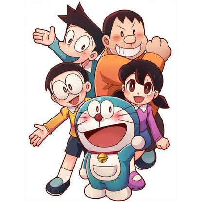 Doraemon And Friends - Full Round Drill Diamond Painting 30*40CM