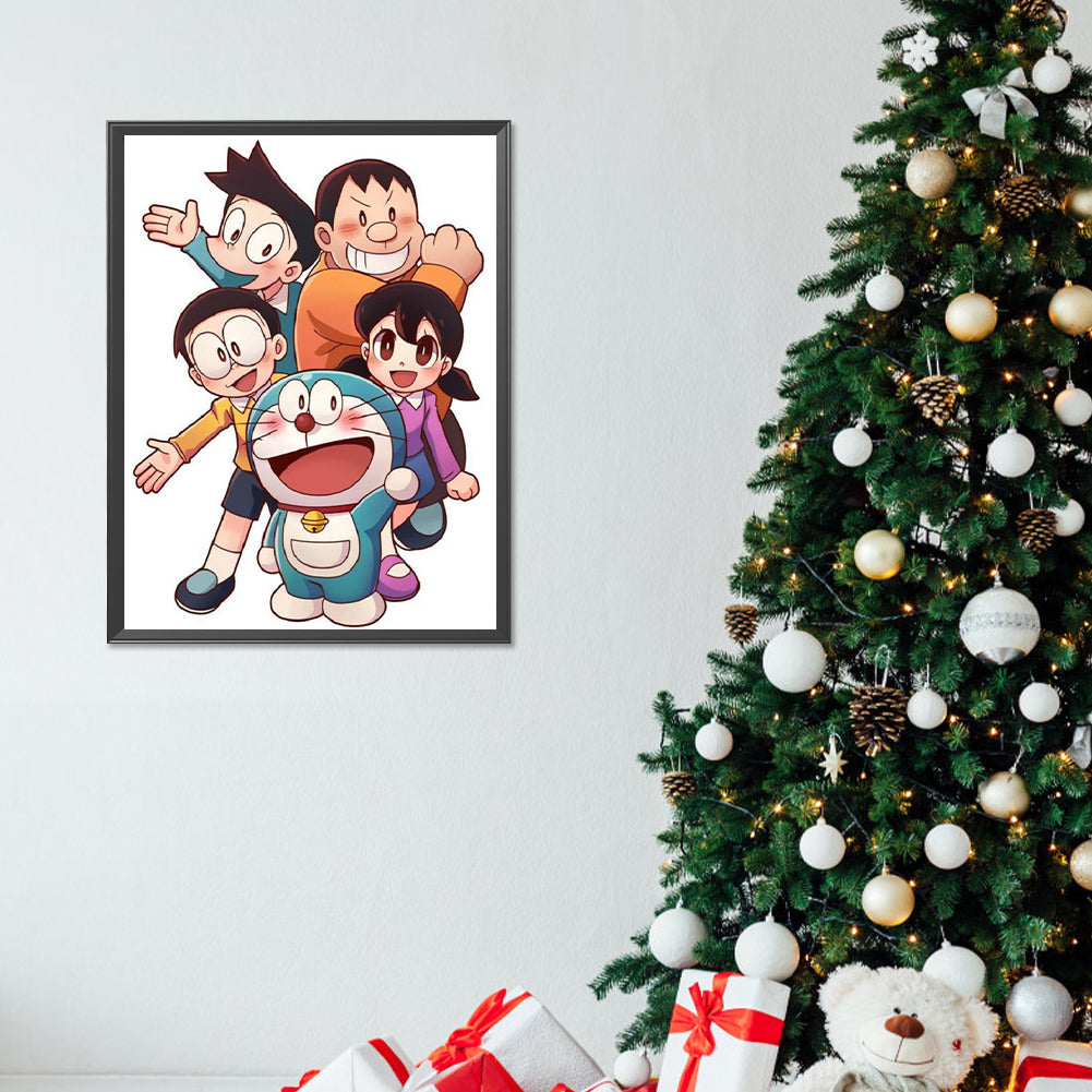 Doraemon And Friends - Full Round Drill Diamond Painting 30*40CM