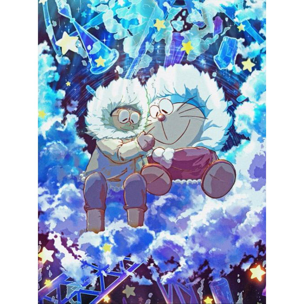 Doraemon And Nobita - Full Round Drill Diamond Painting 30*40CM