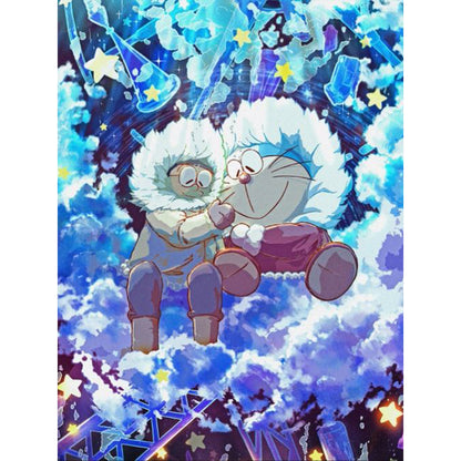 Doraemon And Nobita - Full Round Drill Diamond Painting 30*40CM