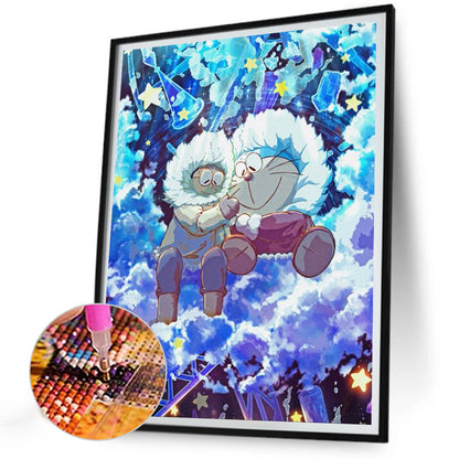 Doraemon And Nobita - Full Round Drill Diamond Painting 30*40CM