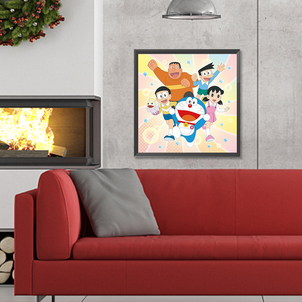 Doraemon And Friends - Full Round Drill Diamond Painting 30*30CM