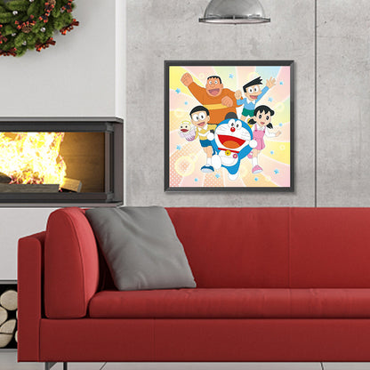 Doraemon And Friends - Full Round Drill Diamond Painting 30*30CM