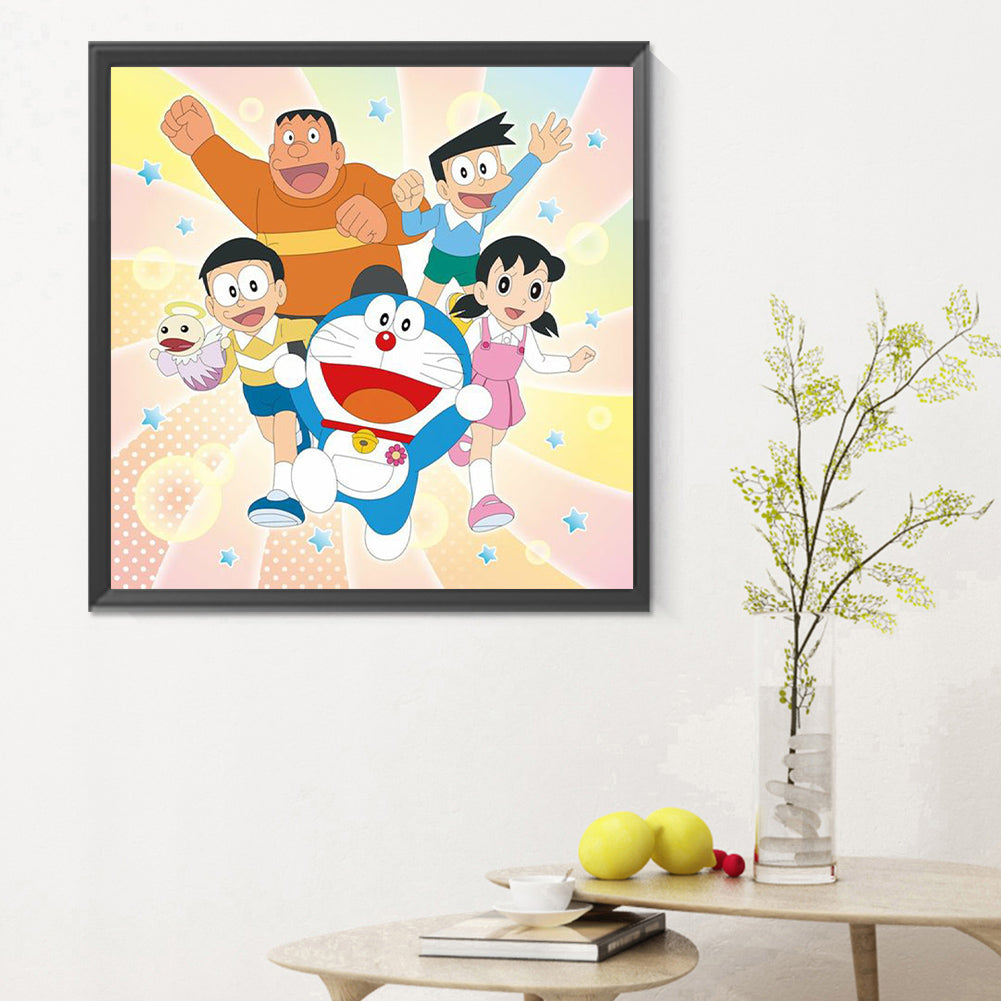 Doraemon And Friends - Full Round Drill Diamond Painting 30*30CM