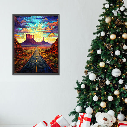 Desert Highway - Full Round Drill Diamond Painting 30*40CM