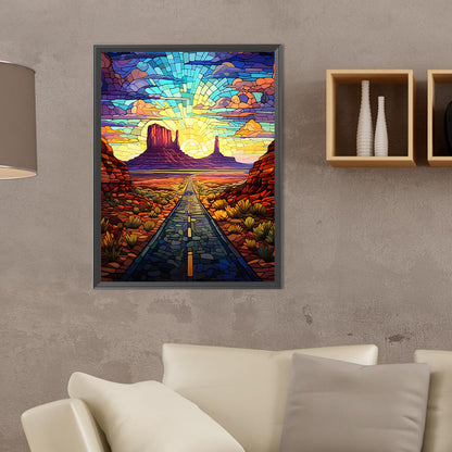 Desert Highway - Full Round Drill Diamond Painting 30*40CM