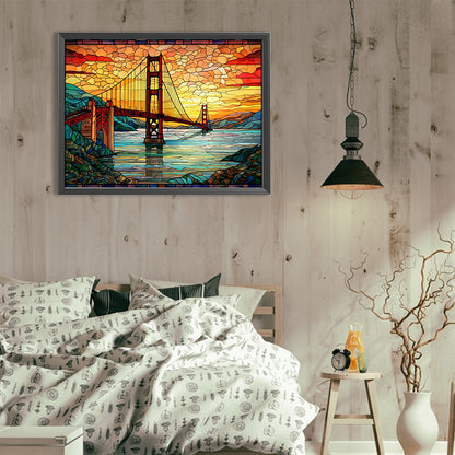 Cross-River Bridge - Full Round Drill Diamond Painting 40*30CM