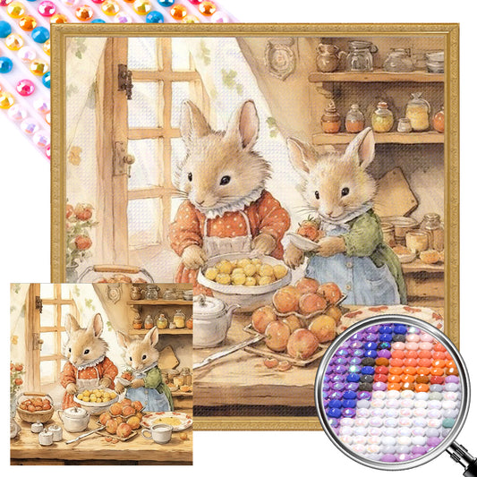 Mouse Parent-Child Time - Full Round AB Drill Diamond Painting 30*30CM