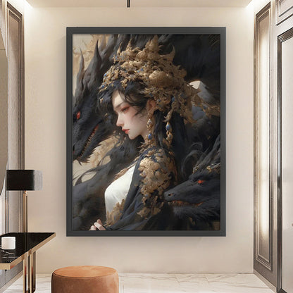 Dragon And Maiden - 11CT Stamped Cross Stitch 50*65CM