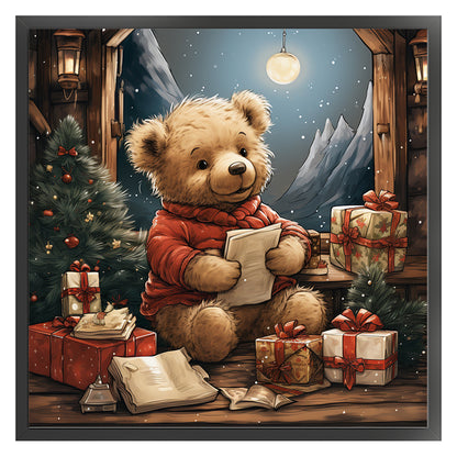 Christmas Bear - 11CT Stamped Cross Stitch 40*40CM