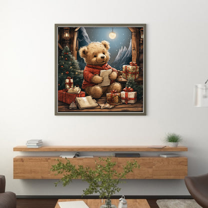 Christmas Bear - 11CT Stamped Cross Stitch 40*40CM