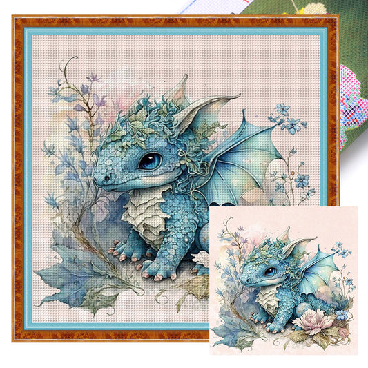 Little Flying Dragon - 11CT Stamped Cross Stitch 50*50CM